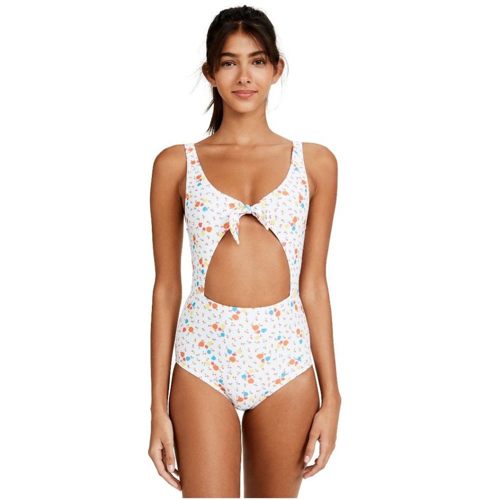 NWT $275 All Things Mochi Vicky One Piece Front Cut Out Swimsuit